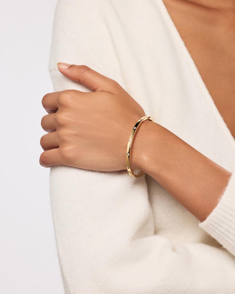 Selena Gold Bangle Bracelet