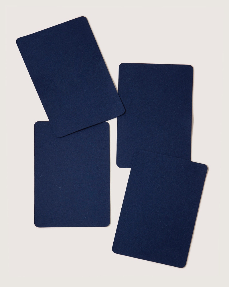 Merino Wool Rectangle Placemat 4-Pack