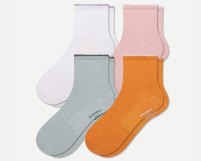 Women's Scallop Cuff Quarter Sock 4-Pack
