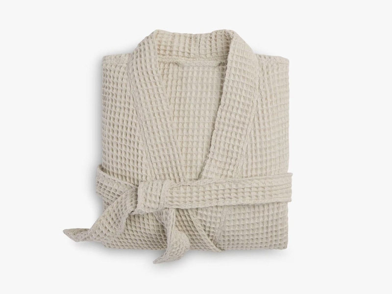 Waffle Robe, Tan
