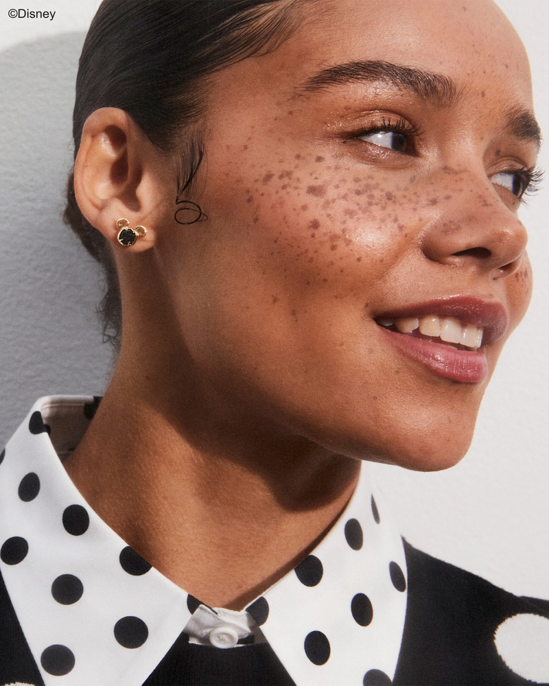 Disney x Kendra Scott Gold Mickey Mouse Stud Earrings