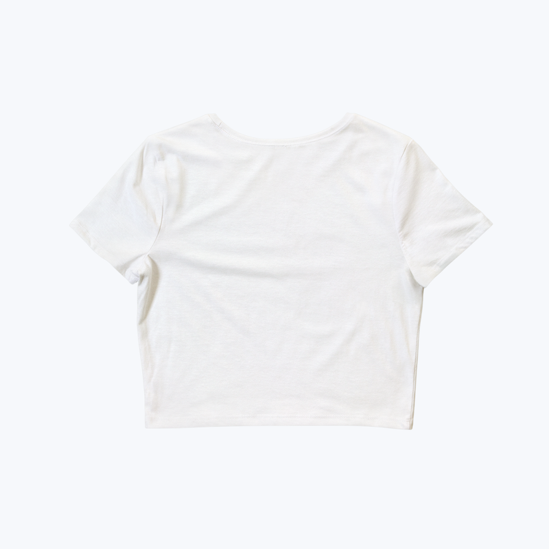 Branded Women’s Poly-Cotton Crop Tee