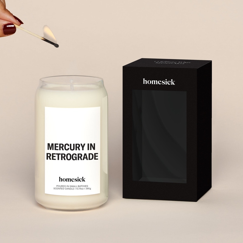 Mercury in Retrograde Candle