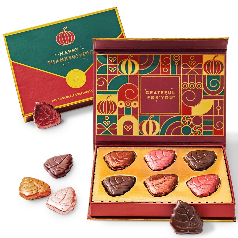 Thanksgiving Chocolate Greeting Card Gift Box