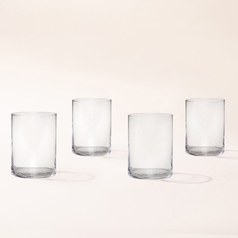 Crystal Drinking Glasses, Set of 4