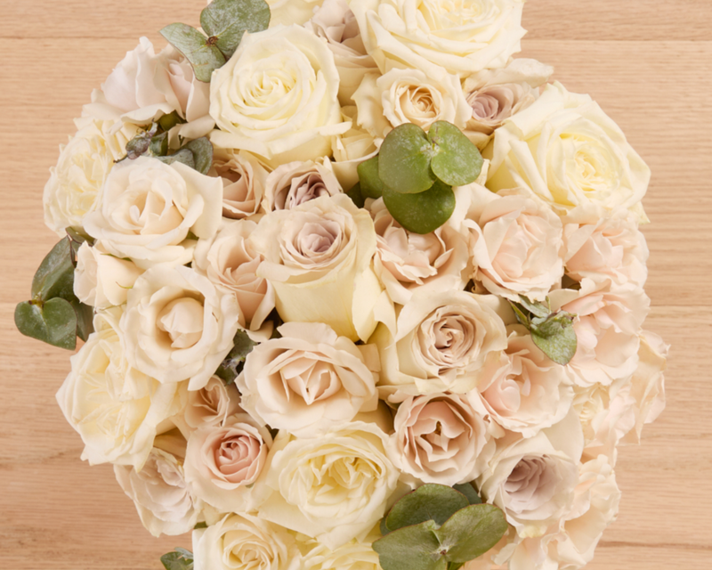 French Linen Bouquet with Montecito Vase