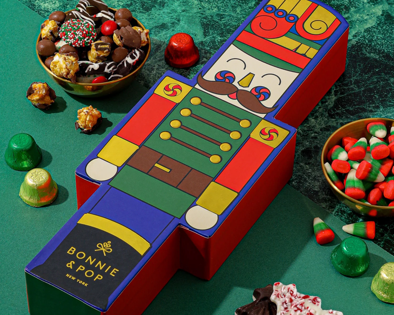 Festive Nutcracker Tin with Holiday Candy & Chocolate Assortment