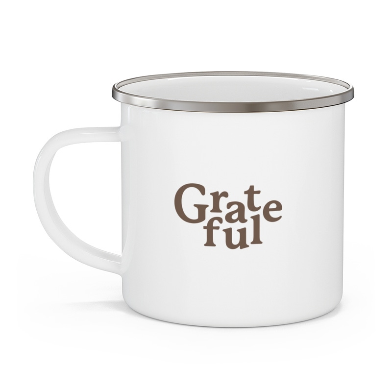 Grateful Enamel Camping Mug