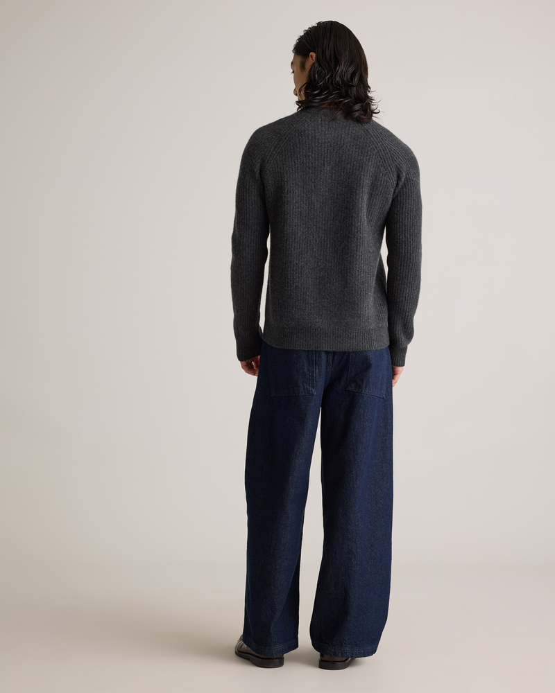 Mongolian Cashmere Fisherman Crewneck Sweater