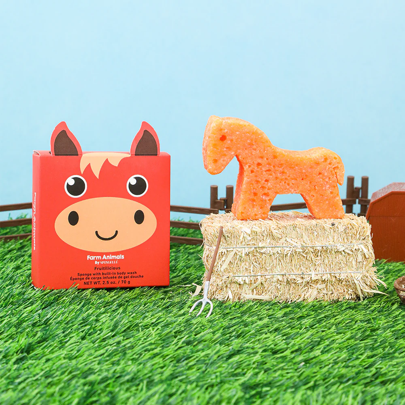 Body Wash Infused Animals Sponge