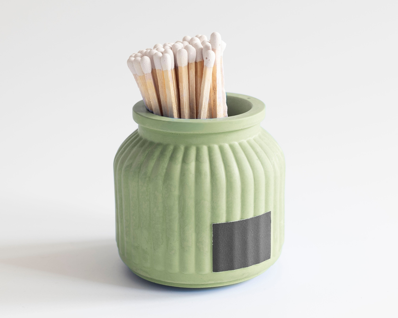 Apothecary Match Holder with Striker & Matches
