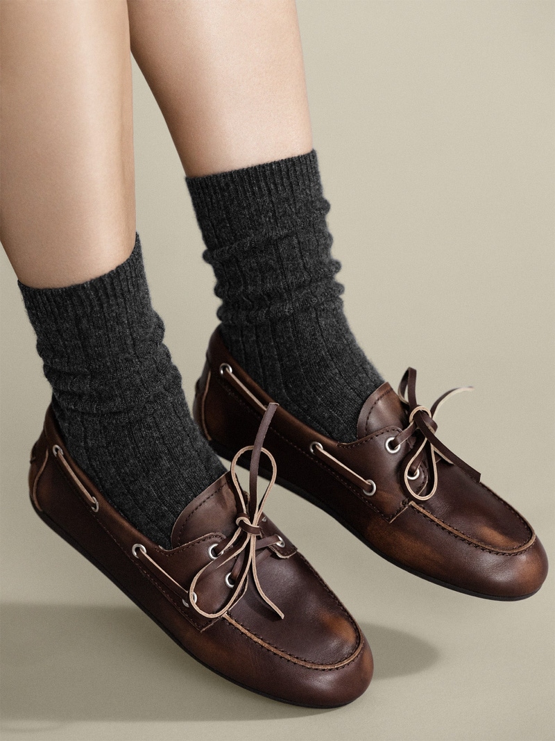 Women's Italia Cashmere Cozy Rib Crew Sock
