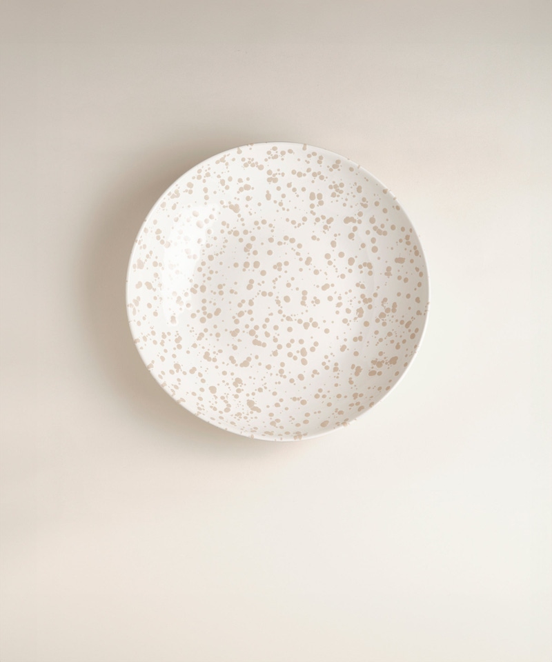 Splatter Low Serving Bowl