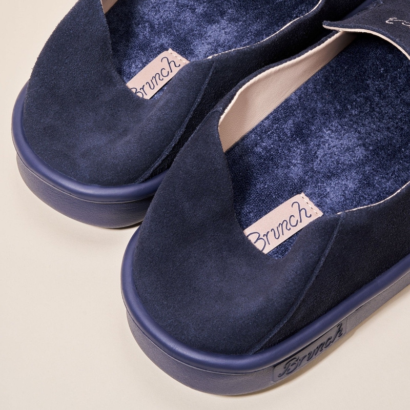 Collapsible Loafer, Navy Suede