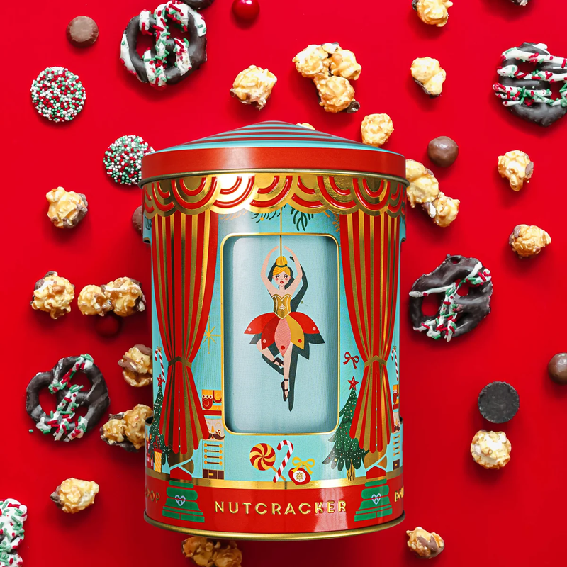 Nutcracker Musical Keepsake Tin with Holiday Treats
