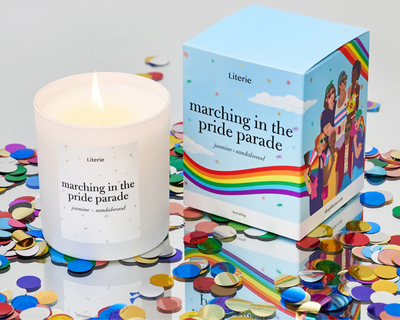 Marching in the Pride Parade Candle