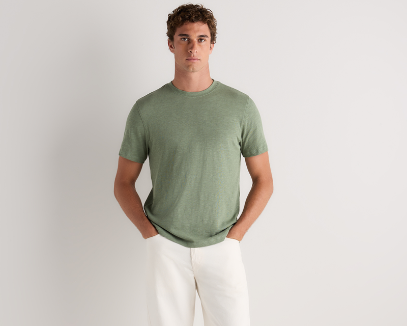 100% Organic Cotton Slub Crewneck Tee