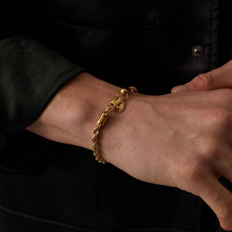 Gold Rope Bracelet 5mm