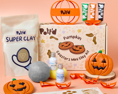 Pumpkin Coasters Mini Clay Kit