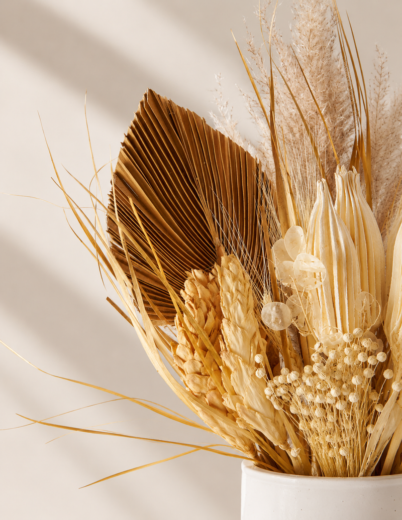 Neutral Palm Dried Bouquet