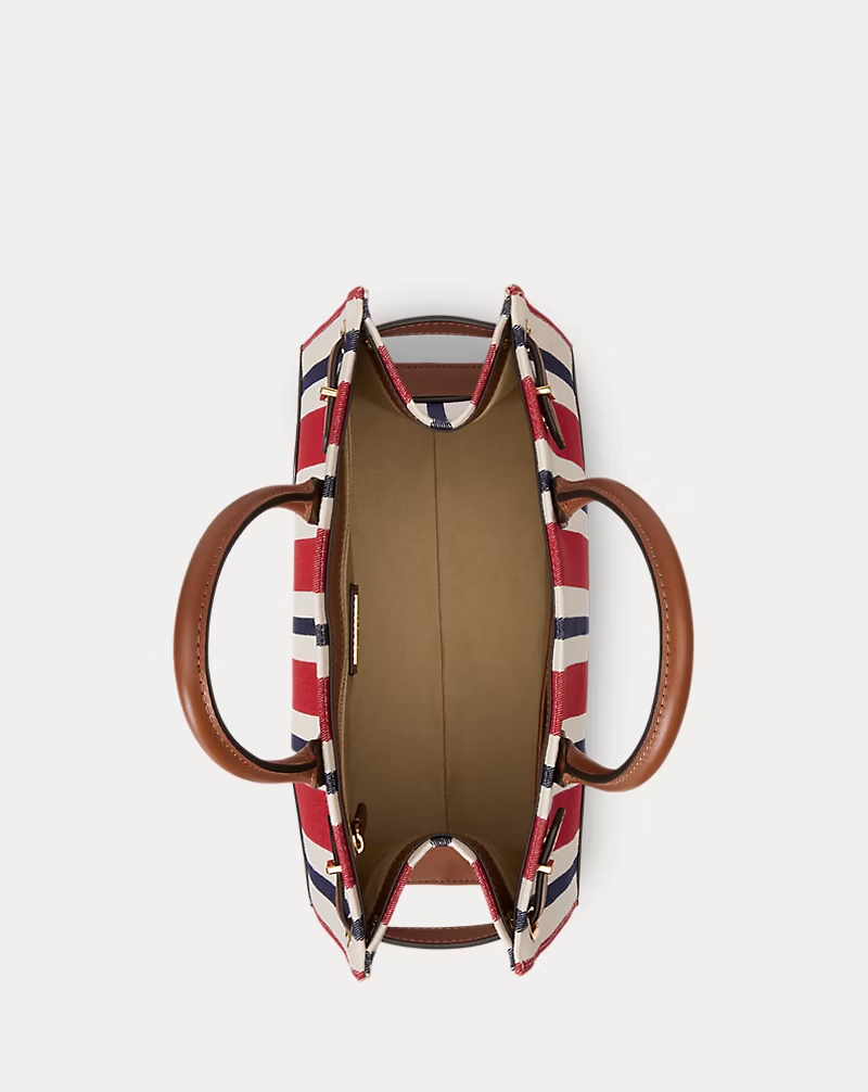 Striped Canvas Medium Devyn Tote Bag