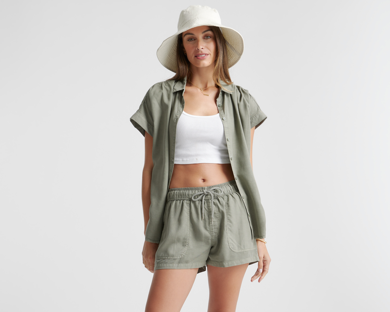Vintage Wash Tencel Camp Shirt
