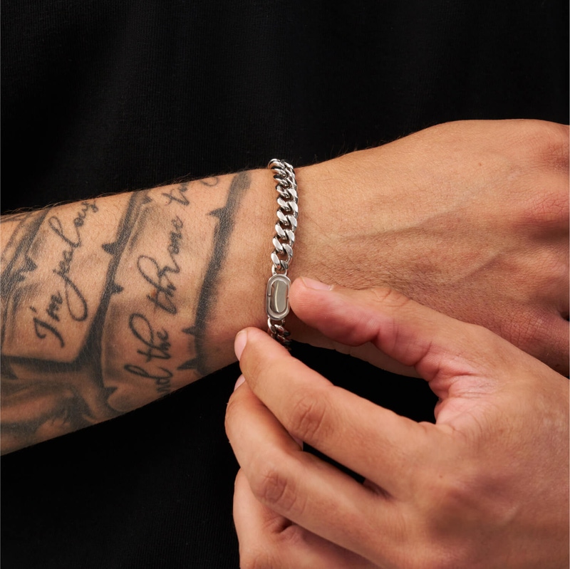 Silver Cuban Bracelet 8mm