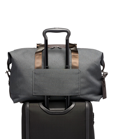 Monogrammed Double Expansion Travel Satchel
