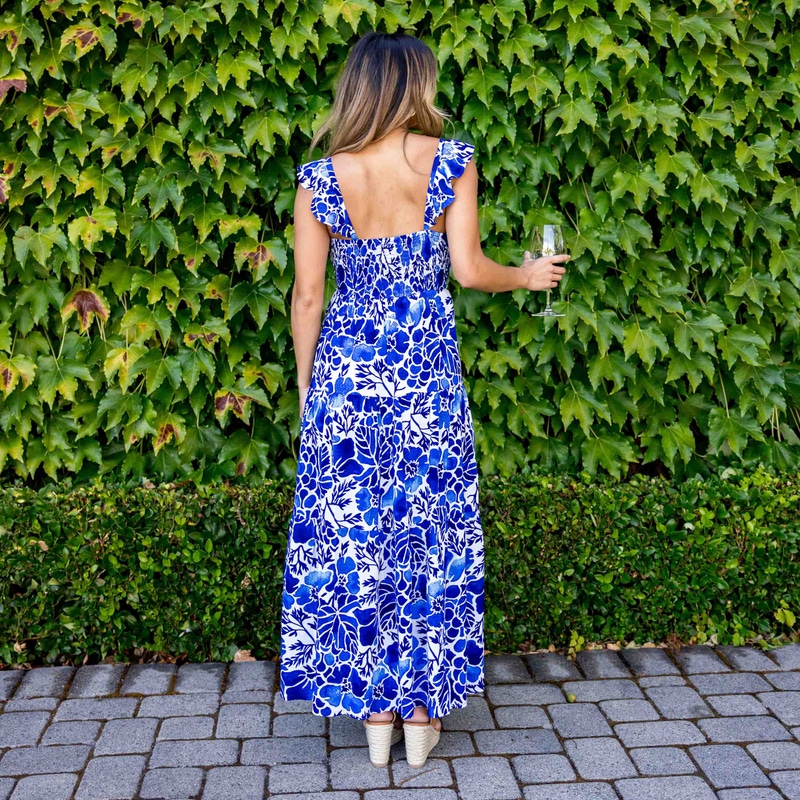The Napa Resort Dress with Ruffle Straps