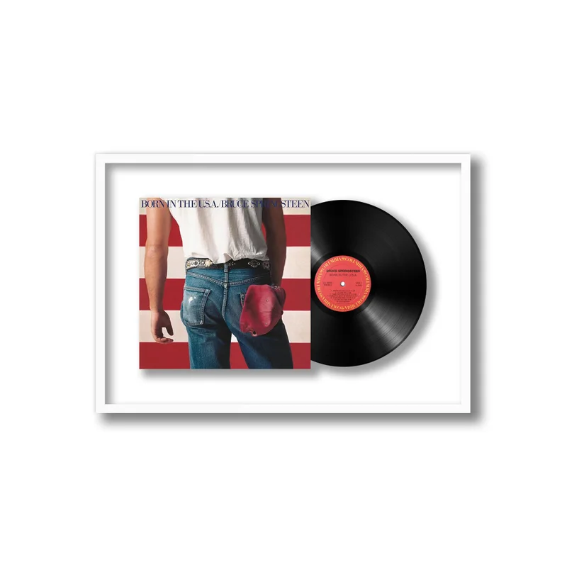 Shadowbox Framed Vinyl Album, White