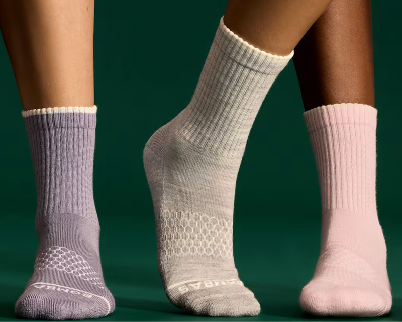 Women's Merino Wool Blend Calf Socks | Soft Lavender / Medium