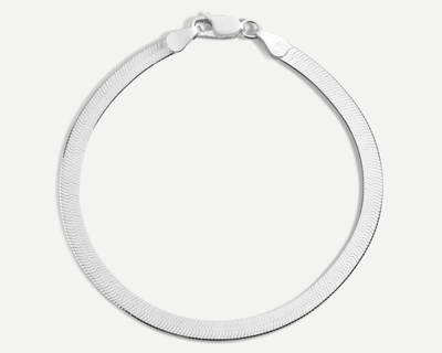 Gold Herringbone Chain Bracelet