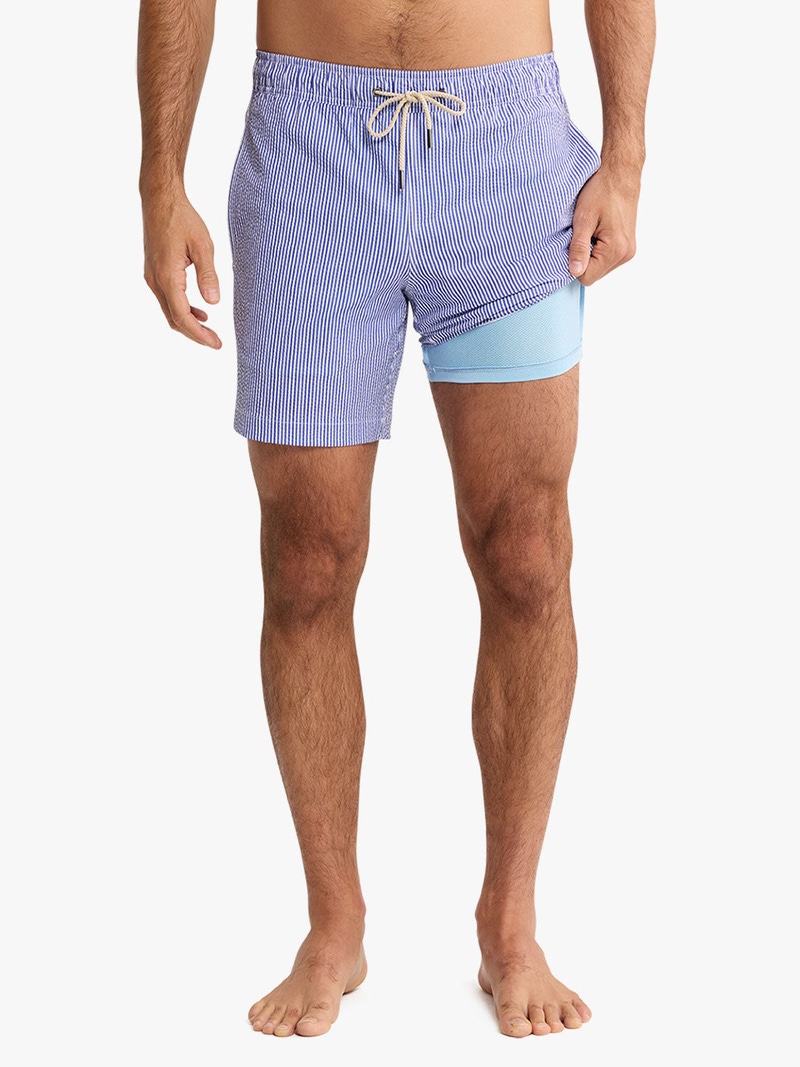 Bayberry Trunk, Light Blue Seersucker