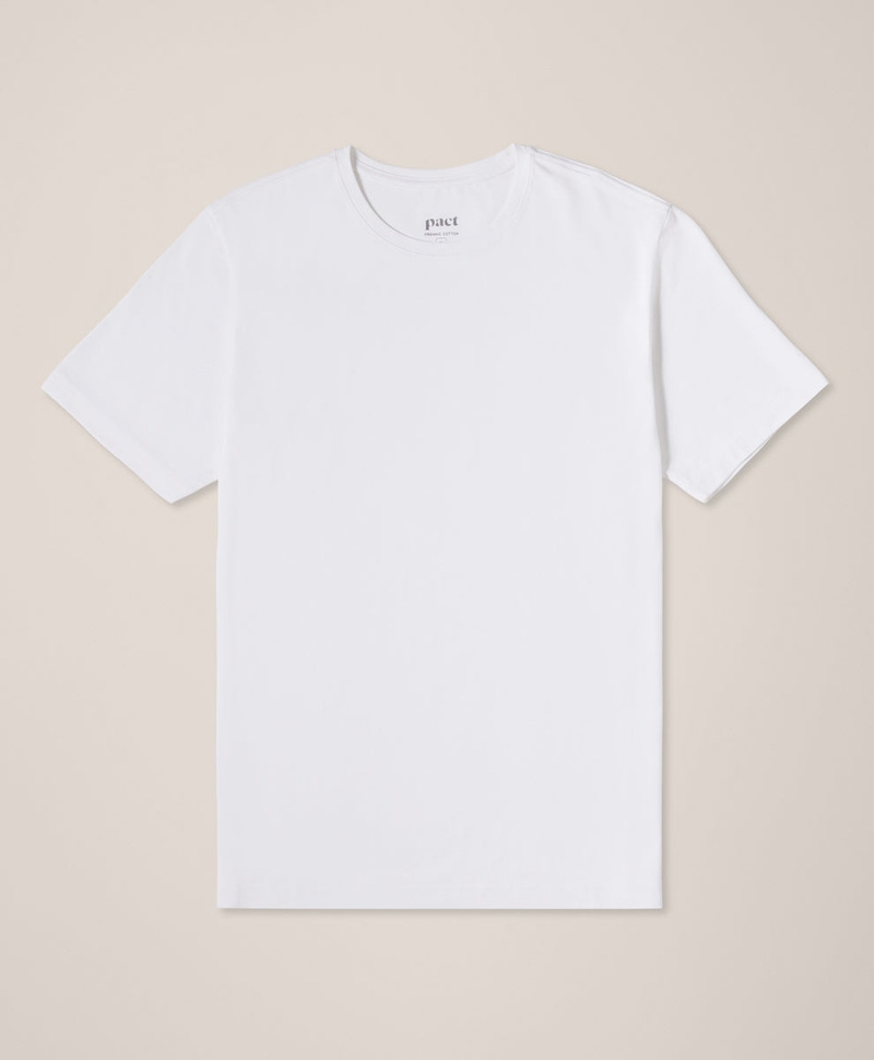Men's Organic Luxe Essential Classic Fit Crewneck Tee, White