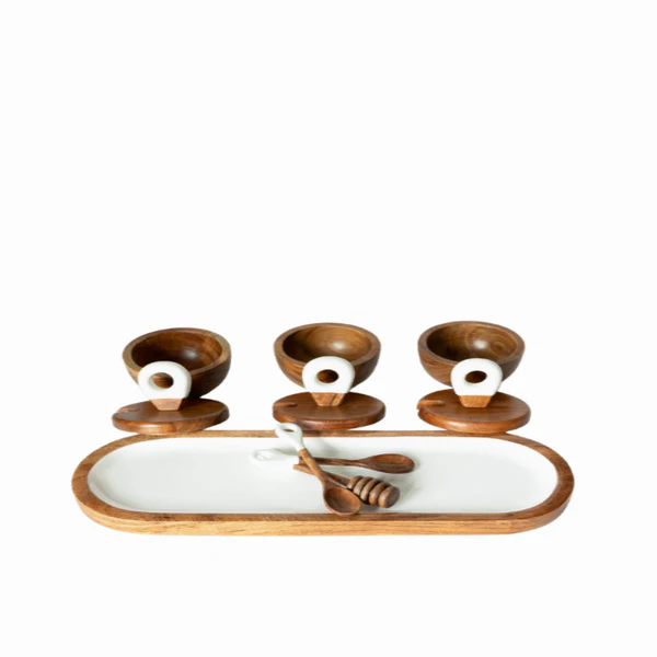 Dipping Bowl and Charcuterie Utensils 7-Piece Set