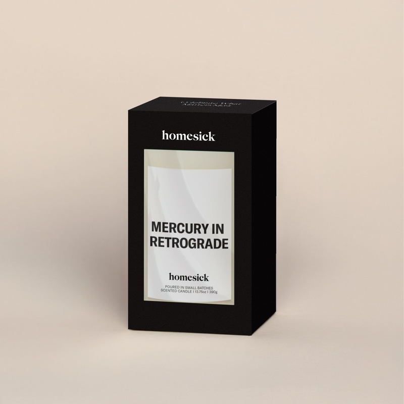 Mercury in Retrograde Candle