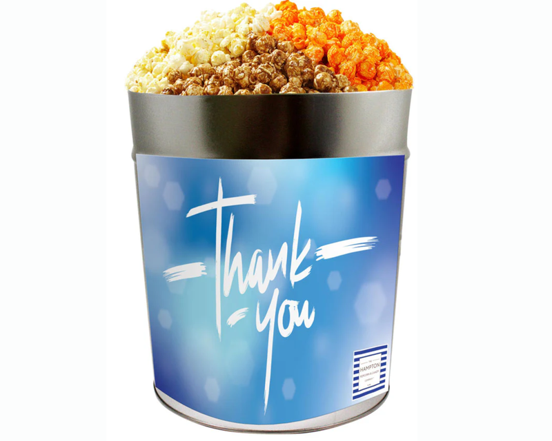 3 Flavor Hampton Classic Popcorn Tin, 3.5 gal.