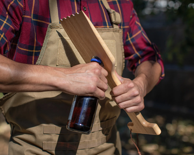 NCAA Hardwood BBQ Scraper with Bottle Opener