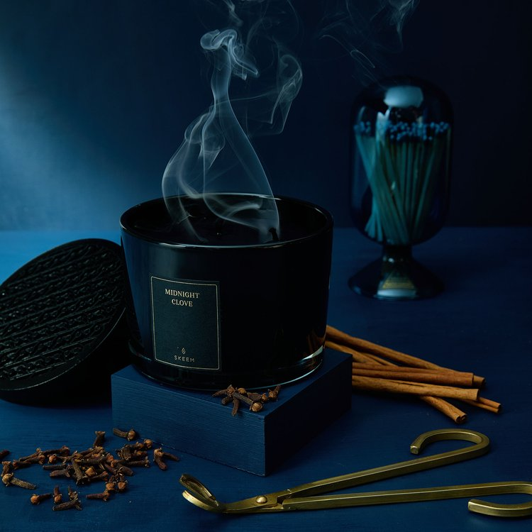 Triple Wick Obsidian Candle