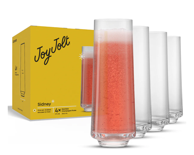 Sidney Stemless Champagne Flutes, Set of 4