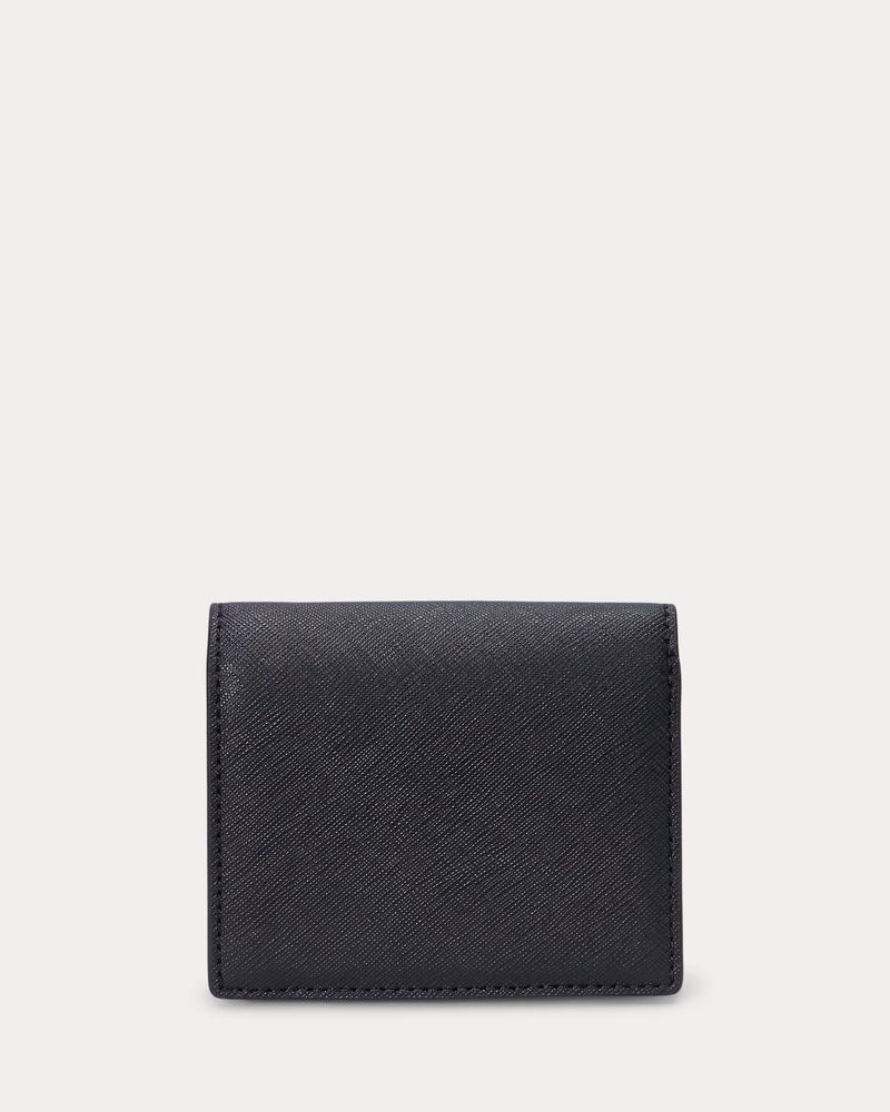 Crosshatch Leather Compact Wallet
