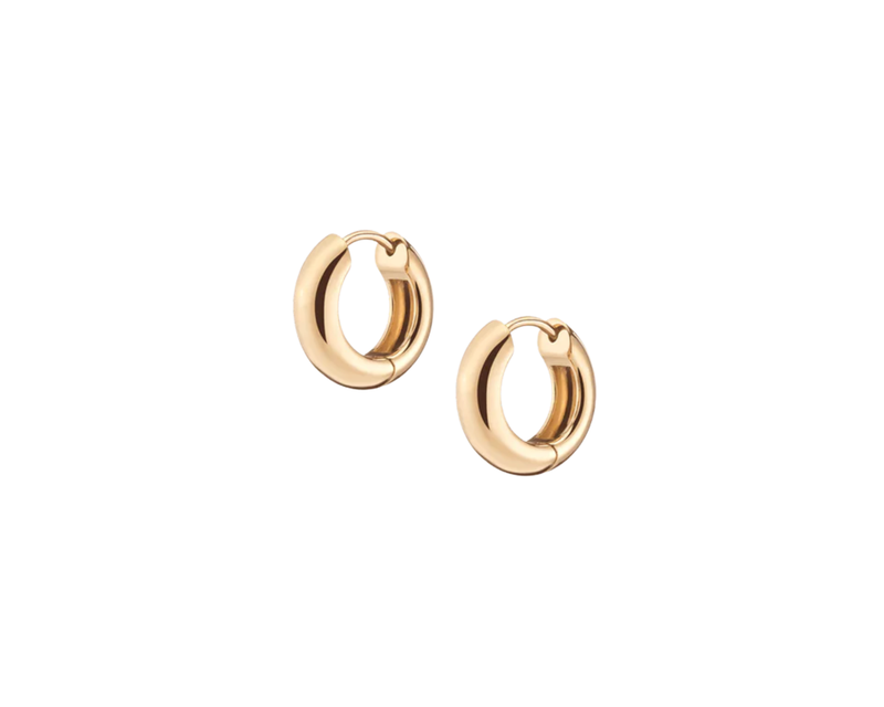 Small Chunky Hinged Hoop Earrings