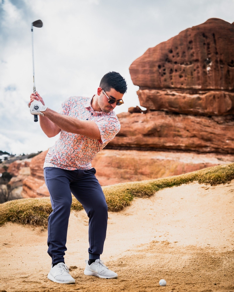 Birds of Paradise Men's Performance Golf Polo