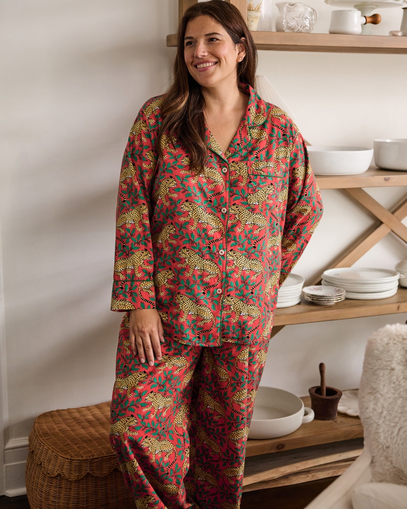 Long PJ Set in Winter Holly Bagheera, Ruby