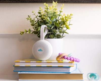 Hushh+ Travel Sound Machine with Wireless Speaker and Night light for Baby