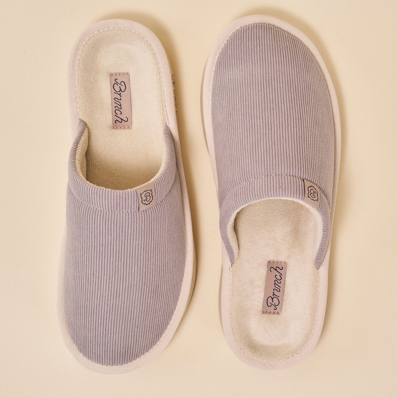 Essential Corduroy Slipper, Soft Grey