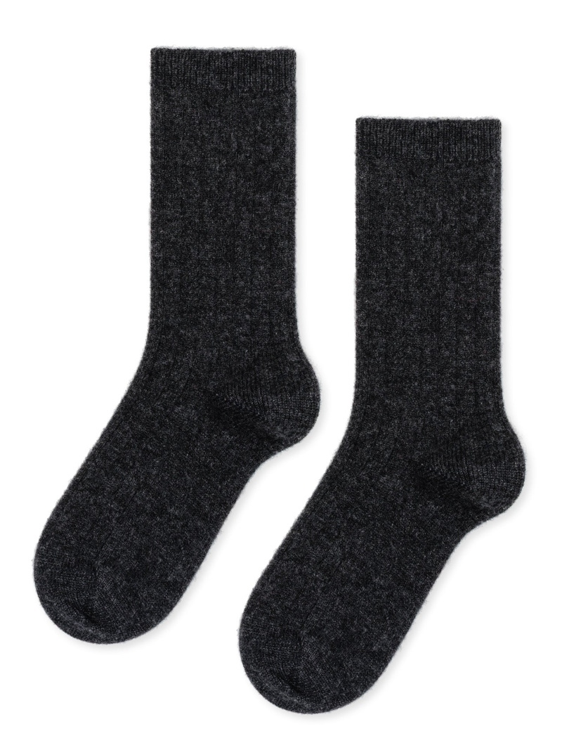 Women's Italia Cashmere Cozy Rib Crew Sock