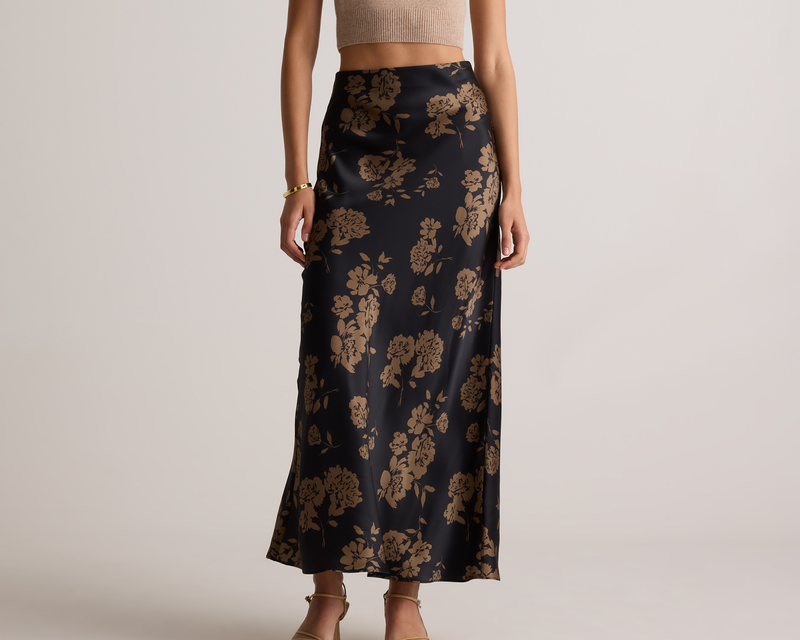 100% Washable Silk Maxi Skirt