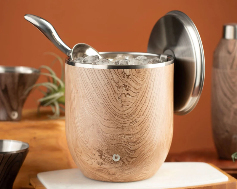 Stainless Steel Ice Bucket with Lid and Scoop