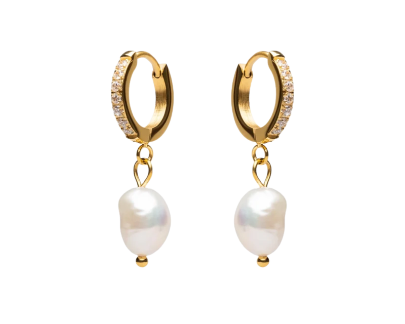 Freshwater Pearl Hoop Earrings